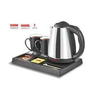 غلاية ماء كهربائية 1.2 لتر – 1350 واط مع طقم أكواب...