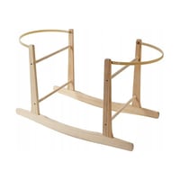 سلة موسى من الخيزران الأبيض مع حامل هزاز للأطفال