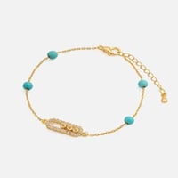 ‎ اسوارة نسائية بتصميم أنيق بلون ذهبي