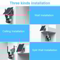 كاميرا مراقبة شريحة بيانات الشمسية خارجية عدستين ،...