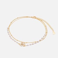 ‎ خلخال نسائي أنيق بلون ذهبي