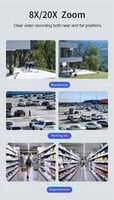 ال اس فيجن كاميرا مراقبة 4G شريحة جوال 20X زوم تكب...