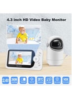 جهاز مراقبة الطفل بالفيديو بشاشة كبيرة مقاس 4.3 ان...