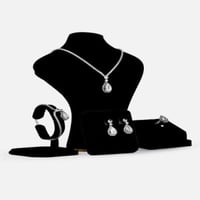 ‎ طقم نسائي كلاسيك باللون الفضي