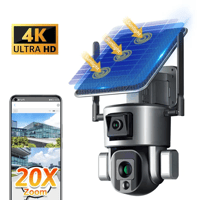 ال اس فيجن كاميرا مراقبة 4G شريحة جوال 20X زوم تكب...