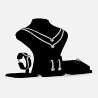 ‎ طقم نسائي كلاسيك باللون الفضي