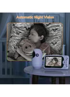 جهاز مراقبة الطفل بالفيديو بشاشة كبيرة مقاس 4.3 ان...