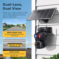 كاميرا طاقة شمسية 4G شريحة بيانات بدقة 4K وزووم 36...