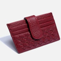 ‎ محفظة نسائية من الجلد بلون عودي