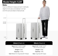 حقيبة سفر فاخرة Mixi Trunk متوسطة الحجم بهيكل صلب...