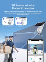 كاميرا مراقبة بطاقة شمسية 4G شريحة بيانات لوحة شمس...