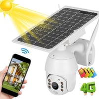 كاميرا مراقبة بالطاقة الشمسية خارجية بشريحة اتصال...