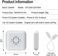 محول كارلينكيت واي فاي و بلوتوث فوري لكاربلاي لاسل...