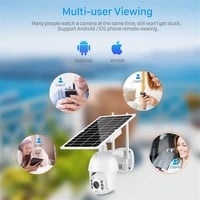 كاميرا مراقبة بالطاقة الشمسية خارجية بشريحة اتصال...
