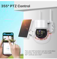 كاميرا مراقبة خارجية تعمل بطاقة الشمسية لاسلكية وا...