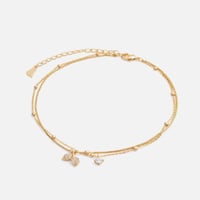 ‎ خلخال نسائي ناعم بلون ذهبي