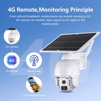 كاميرا مراقبة بطاقة شمسية 4G شريحة بيانات لوحة شمس...