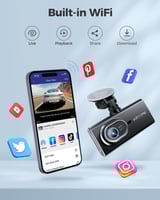 داش كام ازدوم 3 كاميرات 4K AZDOME M560 شاشة لمس ذا...