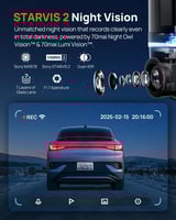 70mai X800 داش كام أمامي وخلفي 4K أومني IMX678 360...