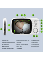 كاميرا مراقبة الطفل اللاسلكية بحجم 3.2 بوصة بشاشة...