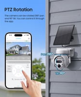 كاميرا مراقبة بالطاقة الشمسية 4G 4K زوم بصري 12X خ...