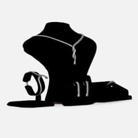 ‎ طقم نسائي جذاب باللون الفضي