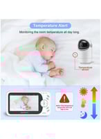 جهاز مراقبة الطفل بالفيديو بشاشة كبيرة مقاس 4.3 ان...