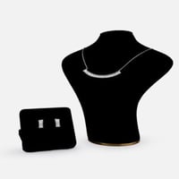 ‎ طقم نسائي أنيق بلون فضي