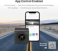 70 ماي كاميرا داش كام للسيارة A400 امامية وخلفية ش...