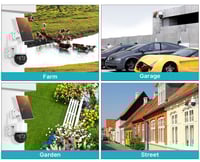 كاميرا مراقبة خارجية تعمل بطاقة الشمسية لاسلكية وا...