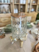 جيك زجاج بقاعدة خشبية