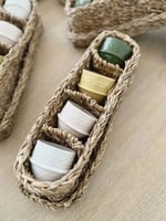 4 فناجيل مع علبة خوص مقسمة