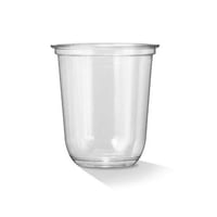 كاس شفاف سعة 500 مل بقاعدة منحنية مع غطاء بقلب أحم...