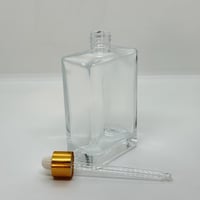 قارورة زجاج سيرم مربع شفاف سعة 50 مل مع قطارة على...