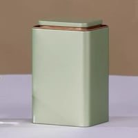 علبة معدنية رباعية لون اخضر سعة 160 جم