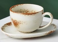 كوب سراميك مع صحن تقديم 200 مل