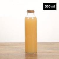 قارورة زجاج شفاف 500 مل حبه واحدة