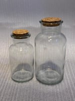 كرتون قوارير زجاج شفاف 500 مل غطاء فلين (48 حبه)