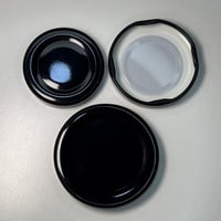 غطاء برطمان مقاس 45 مم لون أسود 52 حبة