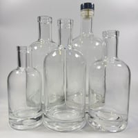 قارورة زجاج شفاف عالي الجودة و قاعدة سميكة 200 مل