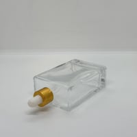 قارورة زجاج سيرم مربع شفاف سعة 50 مل مع قطارة على...