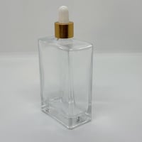 قارورة زجاج سيرم مربع شفاف سعة 50 مل مع قطارة على...