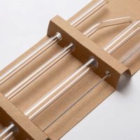 طقم مزازات زجاجية - مصاصات شرب زجاجية شفافة قابلة...