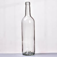 كرتون قوارير زجاجية شفاف 32سم ارتفاع حجم 750 مل (3...