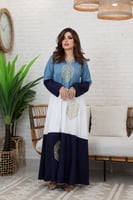 جلابية بألوان مطرزة بذهبي