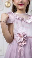 فستان بناتي بلون بنفسجي فاتح