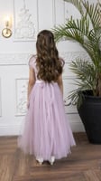 فستان بناتي بلون بنفسجي فاتح
