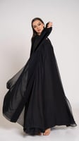 عباية بقطعة شيفون