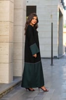 عباية مزينه بخامة التفتا الزيتي