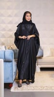 عباية بشت سوداء بخامة لامعة
